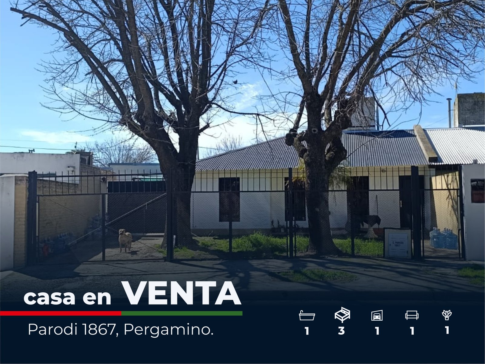 Casa en Luis Sandrini: 3 Dormitorios con Amplio Patio Frente a la Plaza